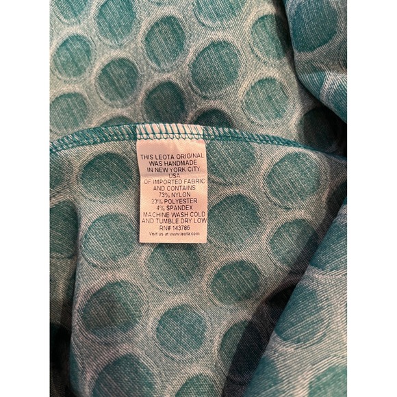 Leota Textured Circle Print Stretchy Midi Dress Teal Green Size XXL - Picture 6 of 8